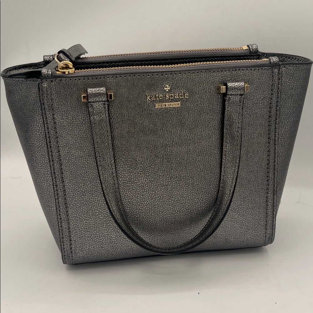 Kate Spade Metallic Gray Tote